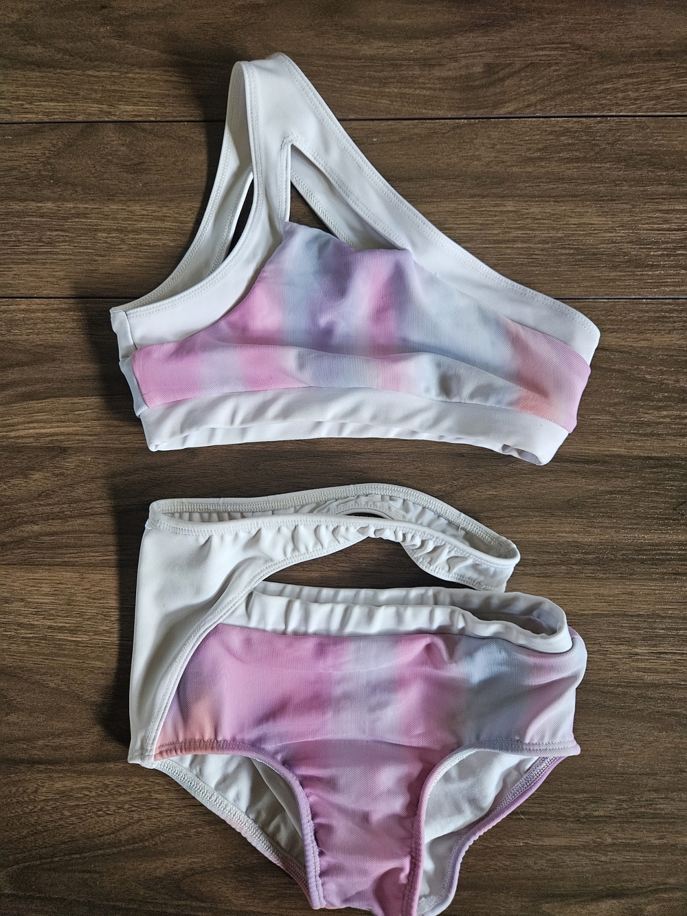LA Designs Dance Outfit - White Tie-Dye Two-Piece